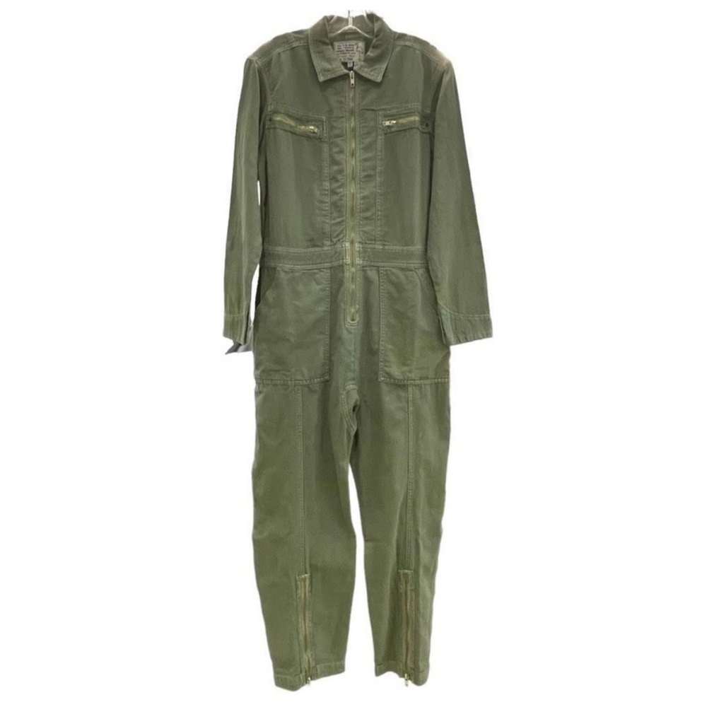 Sandrine Rose Women's Green Military Zip Jumpsuit Large ***NWT!!***